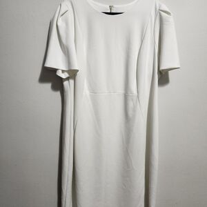 Calvin Klein Classic White Short Sleeve Dress